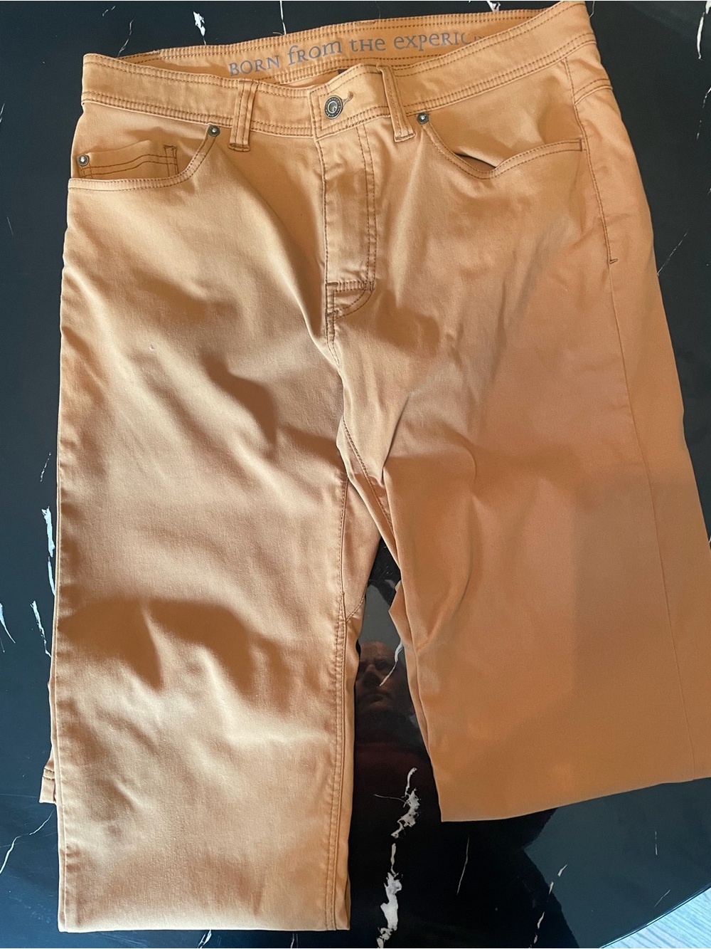 Light Brown Pants with Subtle Logo on Waistband